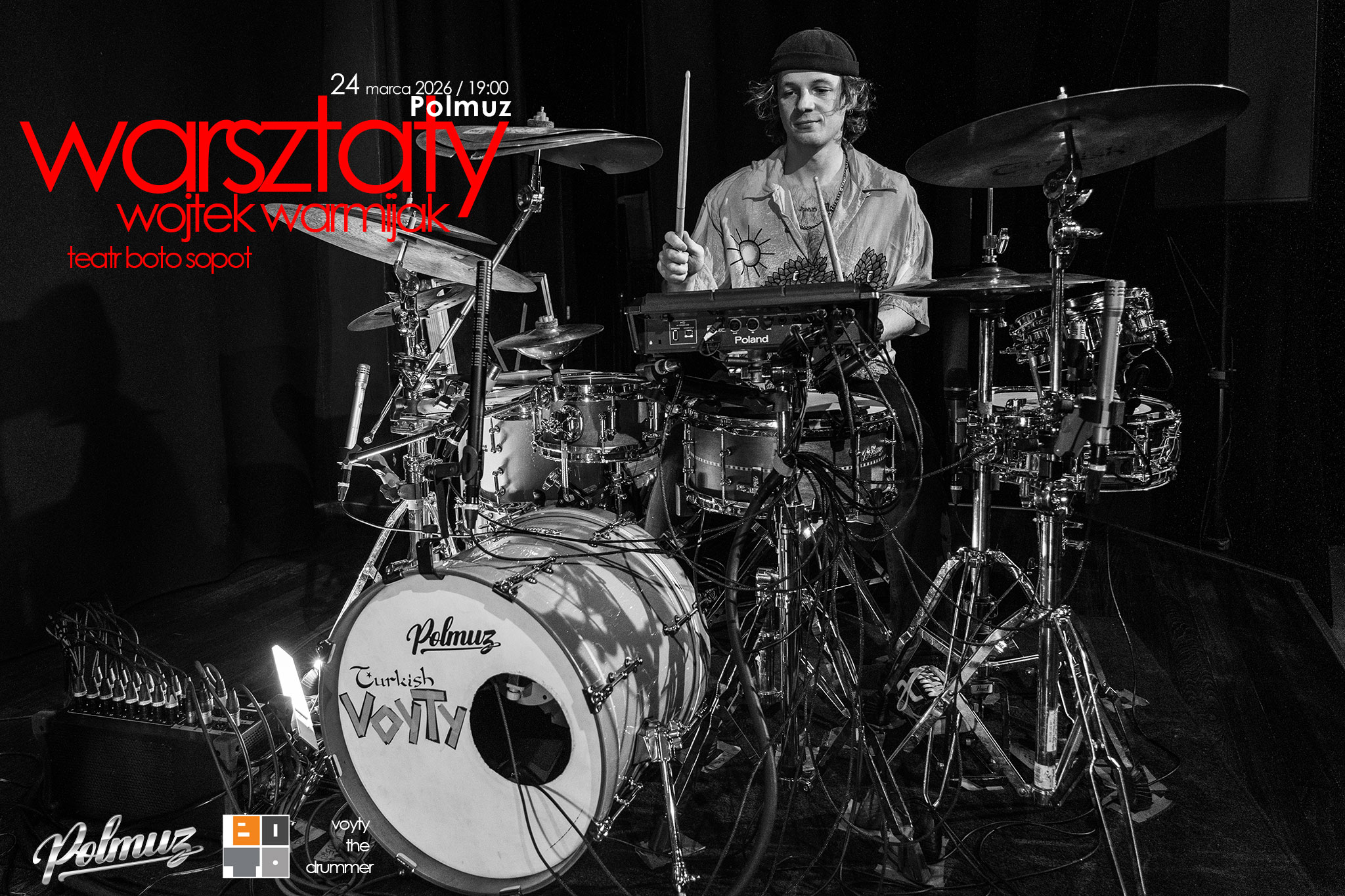 WARSZTAT POLMUZ’a / Spotkania perkusyjne z Wojtkiem Warmjakiem.